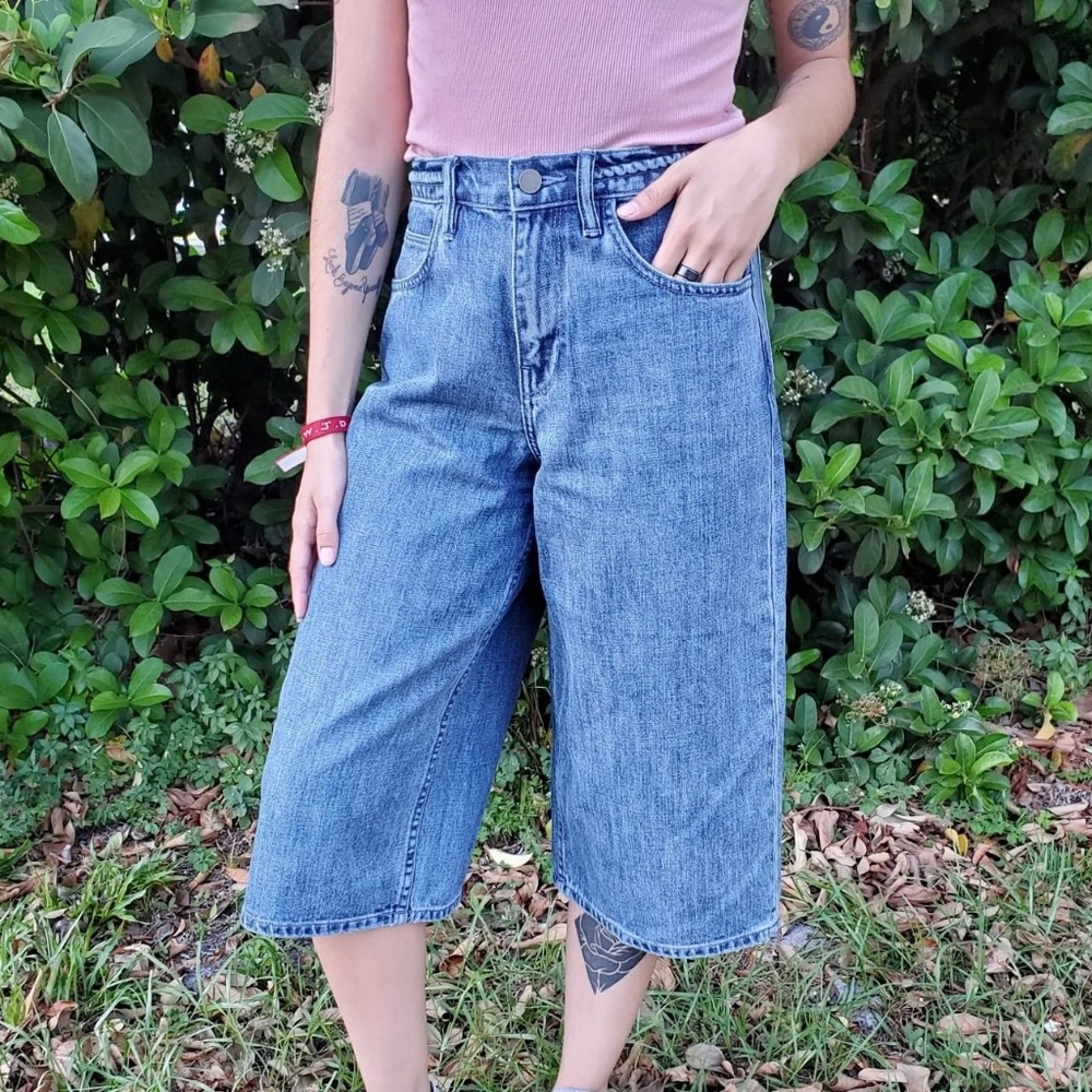 All Saints Cropped Wide Leg Jeans